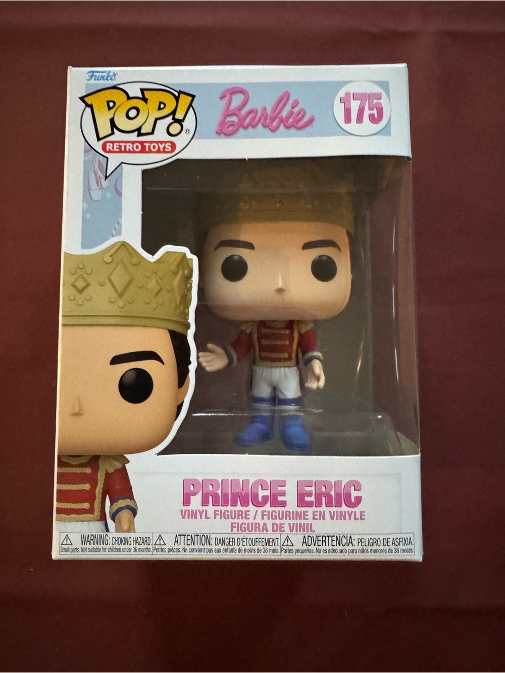 Funko Pop! Barbie Prince Eric Vinyl Figure - Red, Blue, Gold, White